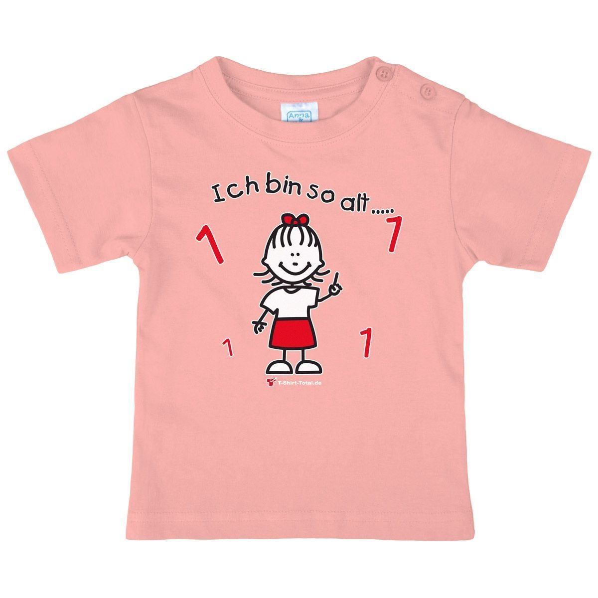 Mädchen so alt 1 Kinder T-Shirt rosa 68 / 74