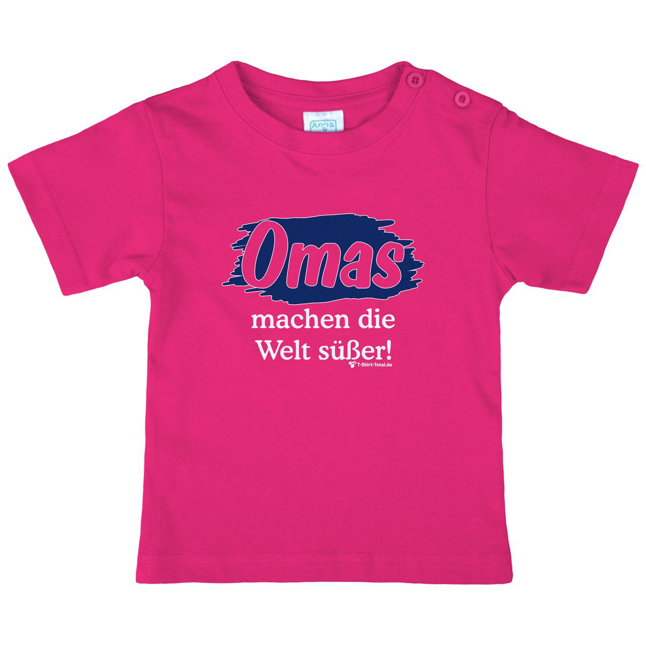 Welt süßer Oma Kinder T-Shirt pink 110 / 116