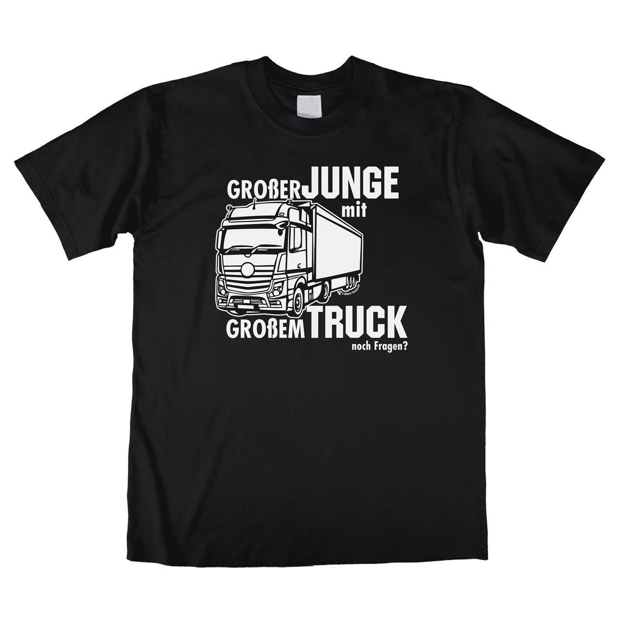 Großer Junge mit großem Truck Unisex T-Shirt schwarz Extra Large