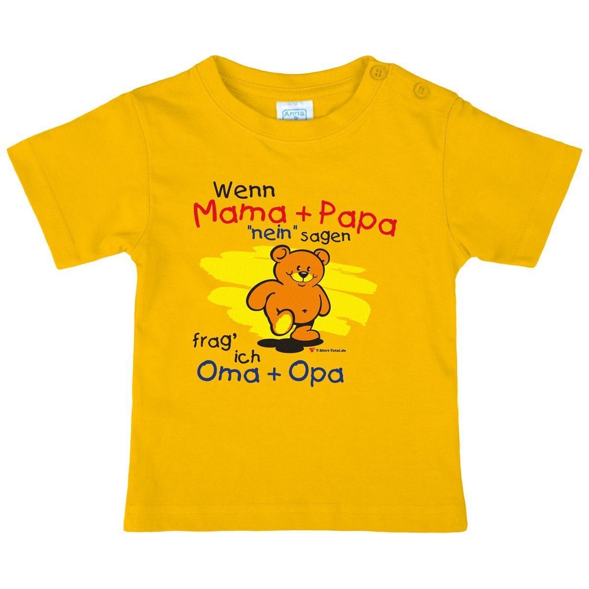 Wenn Mama und Papa nein sagen Kinder T-Shirt gelb 80 / 86