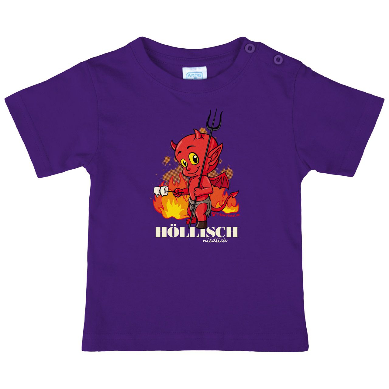 Höllisch niedlich Teufel Kinder T-Shirt lila 92