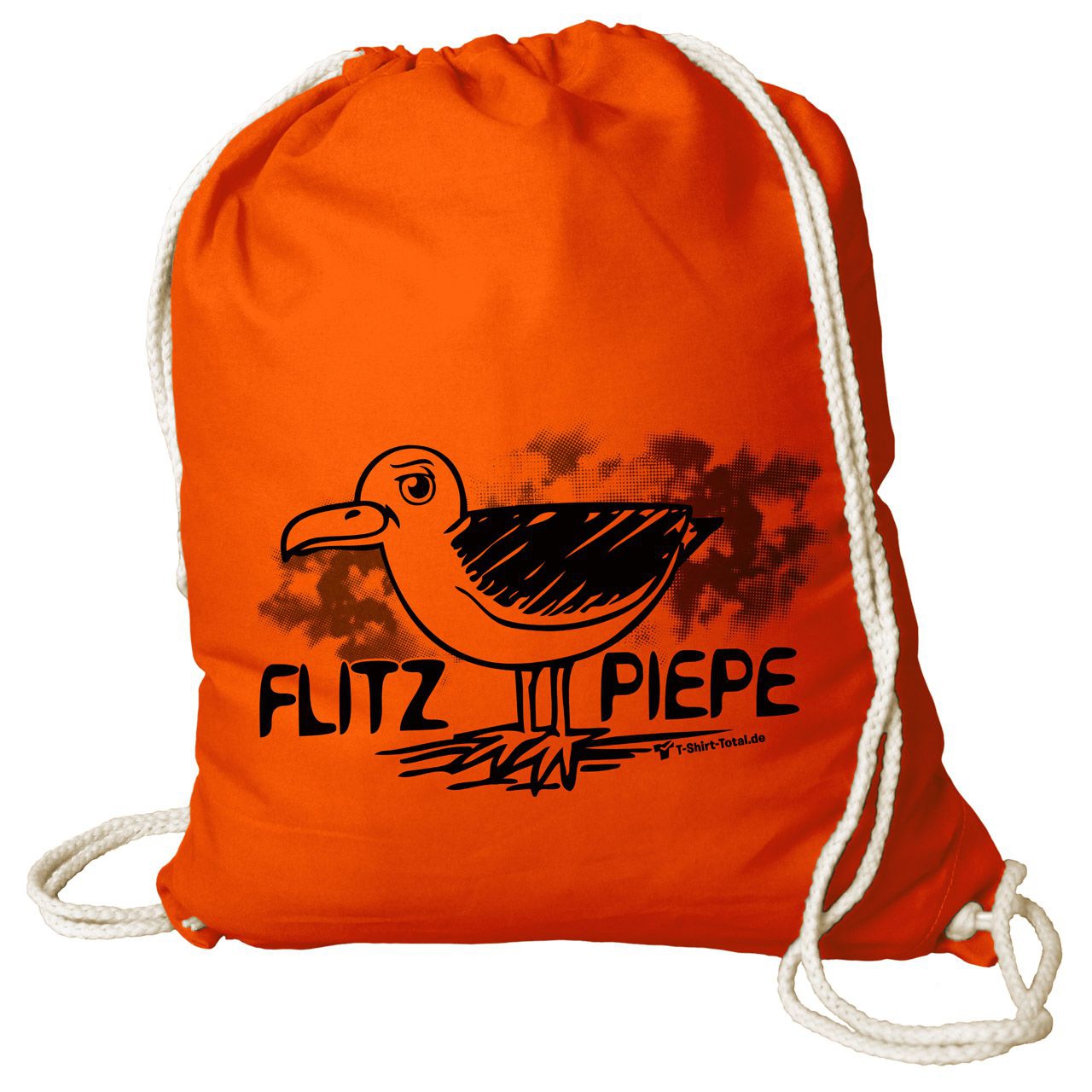 Flitzpiepe Rucksack Beutel orange