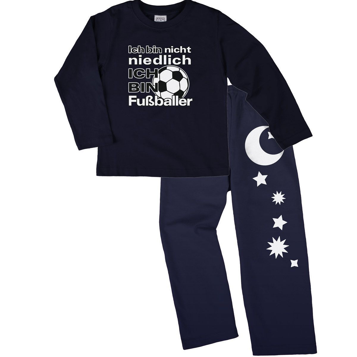 Niedlich Fußballer Pyjama Set navy / navy 110 / 116