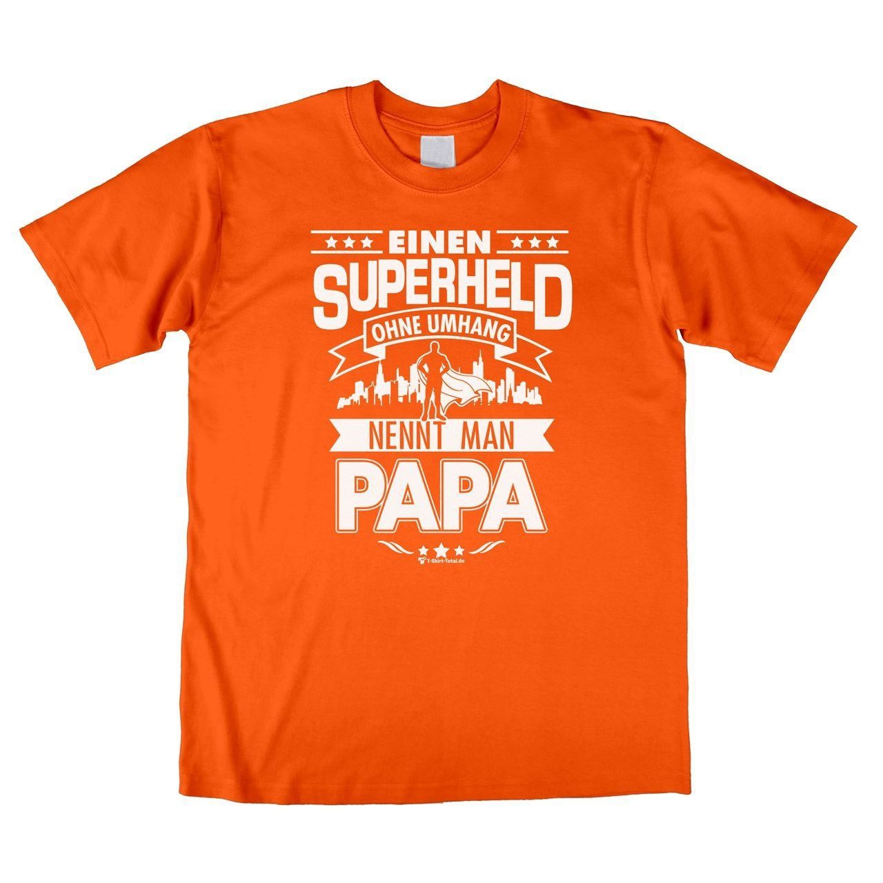 Superheld Papa Unisex T-Shirt orange Large
