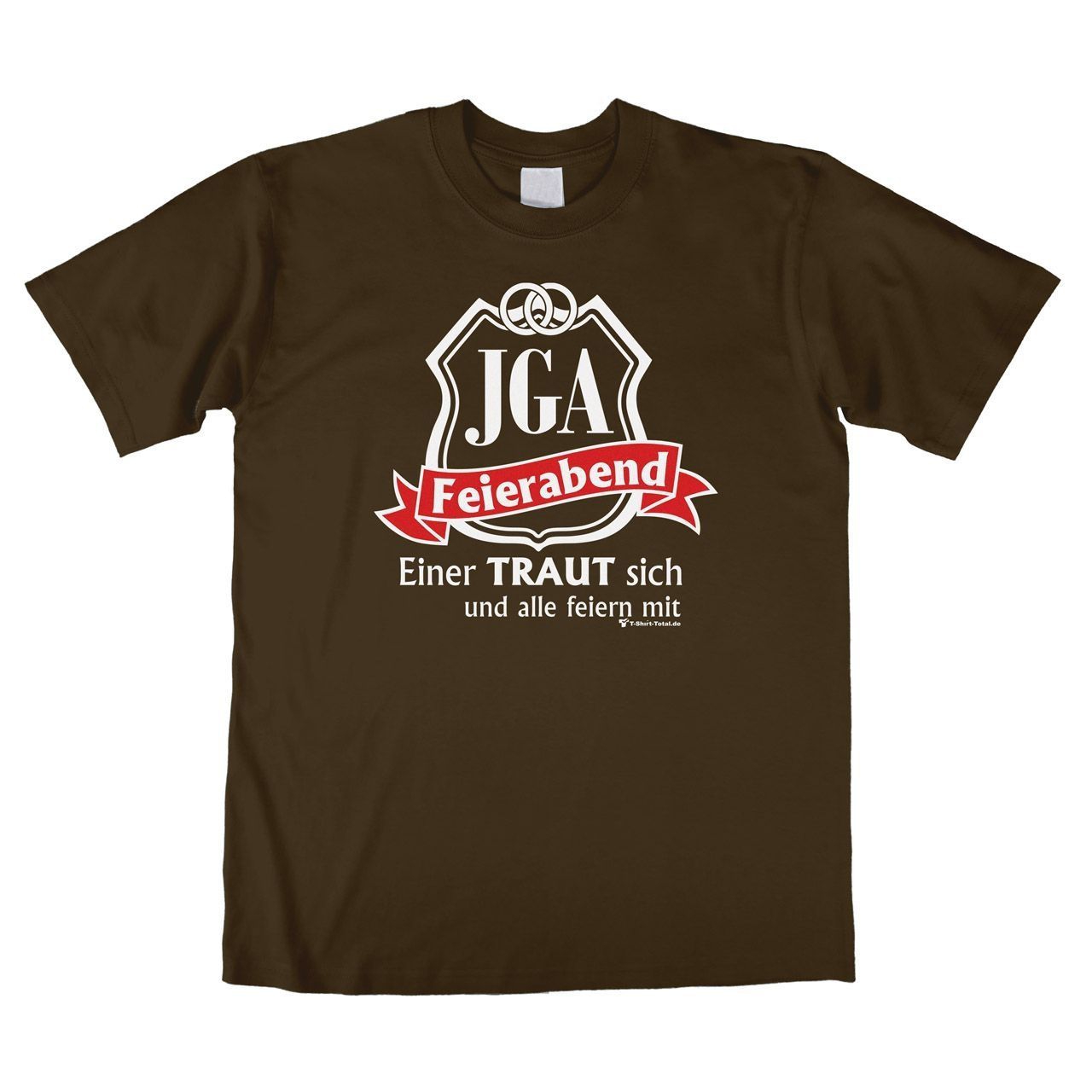 JGA Feierabend Unisex T-Shirt braun Medium