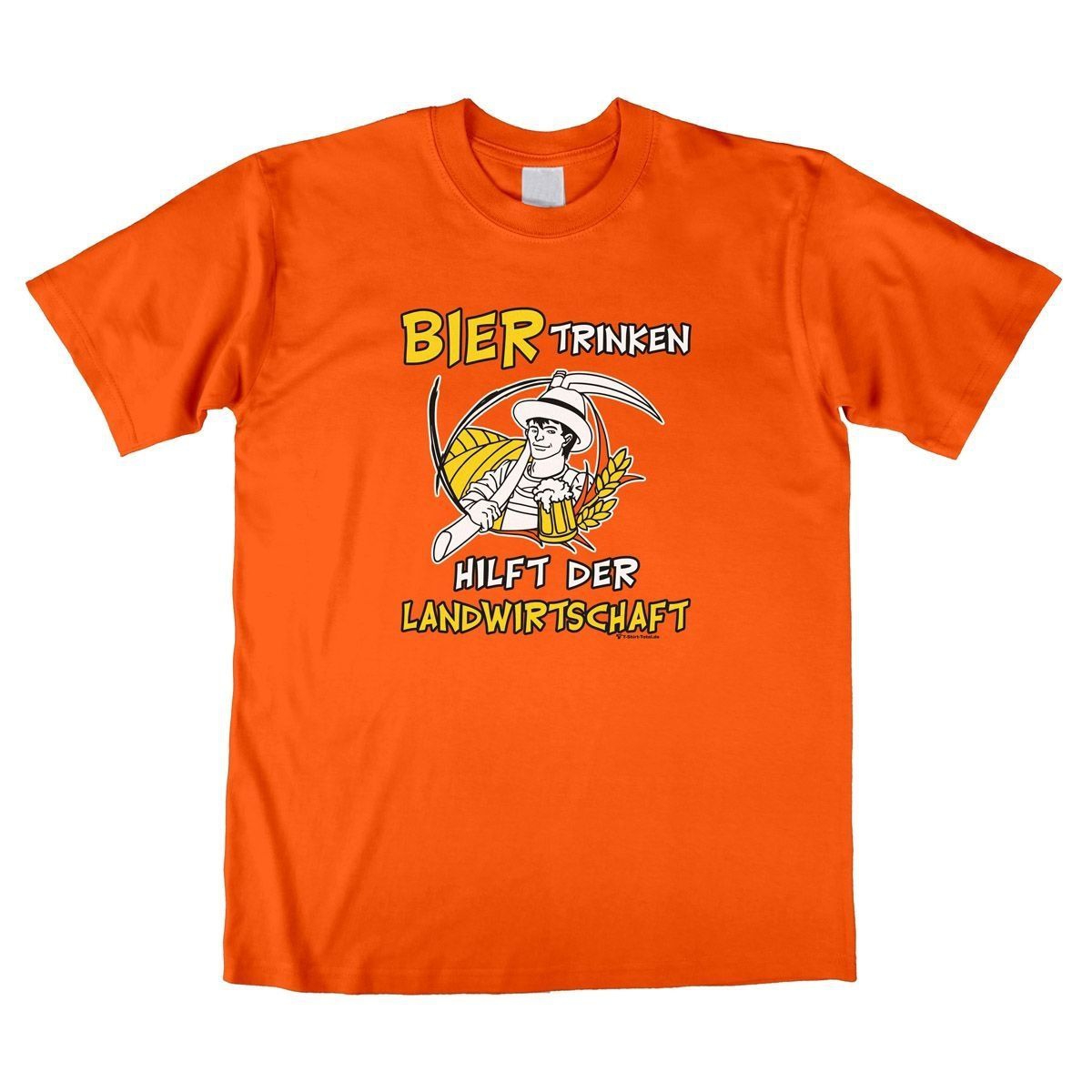 Bier hilft Unisex T-Shirt orange Extra Large