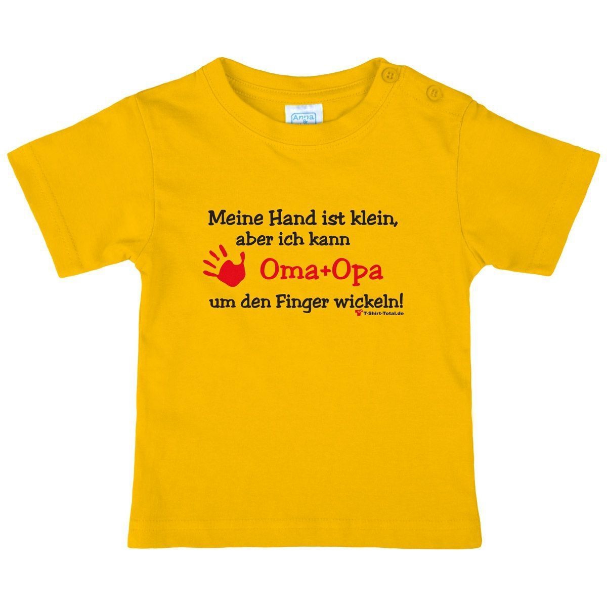 Kleine Hand Oma Opa Kinder T-Shirt gelb 104