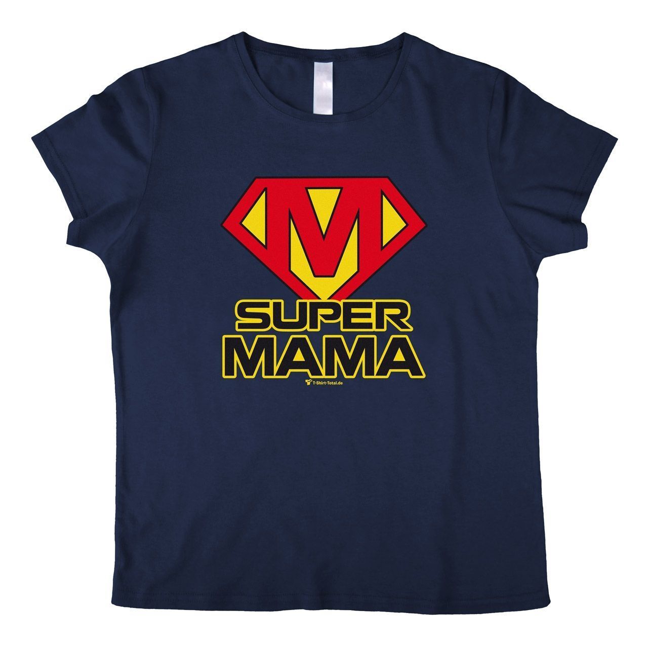 Super Mama Woman T-Shirt navy 2-Extra Large