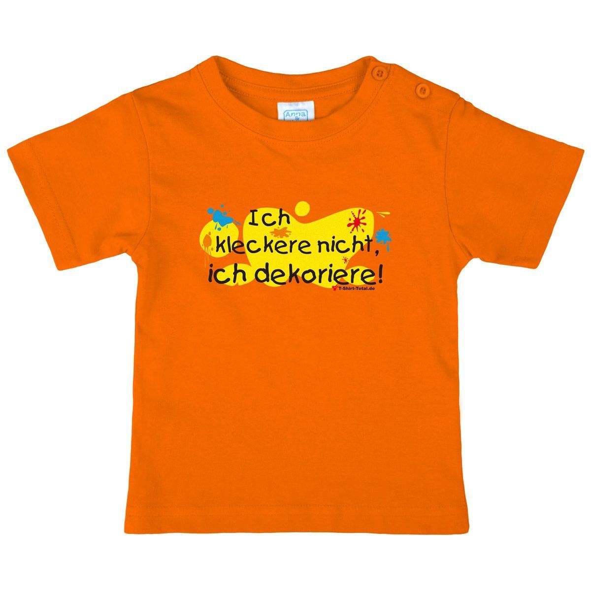 Kleckere nicht Kinder T-Shirt orange 80 / 86