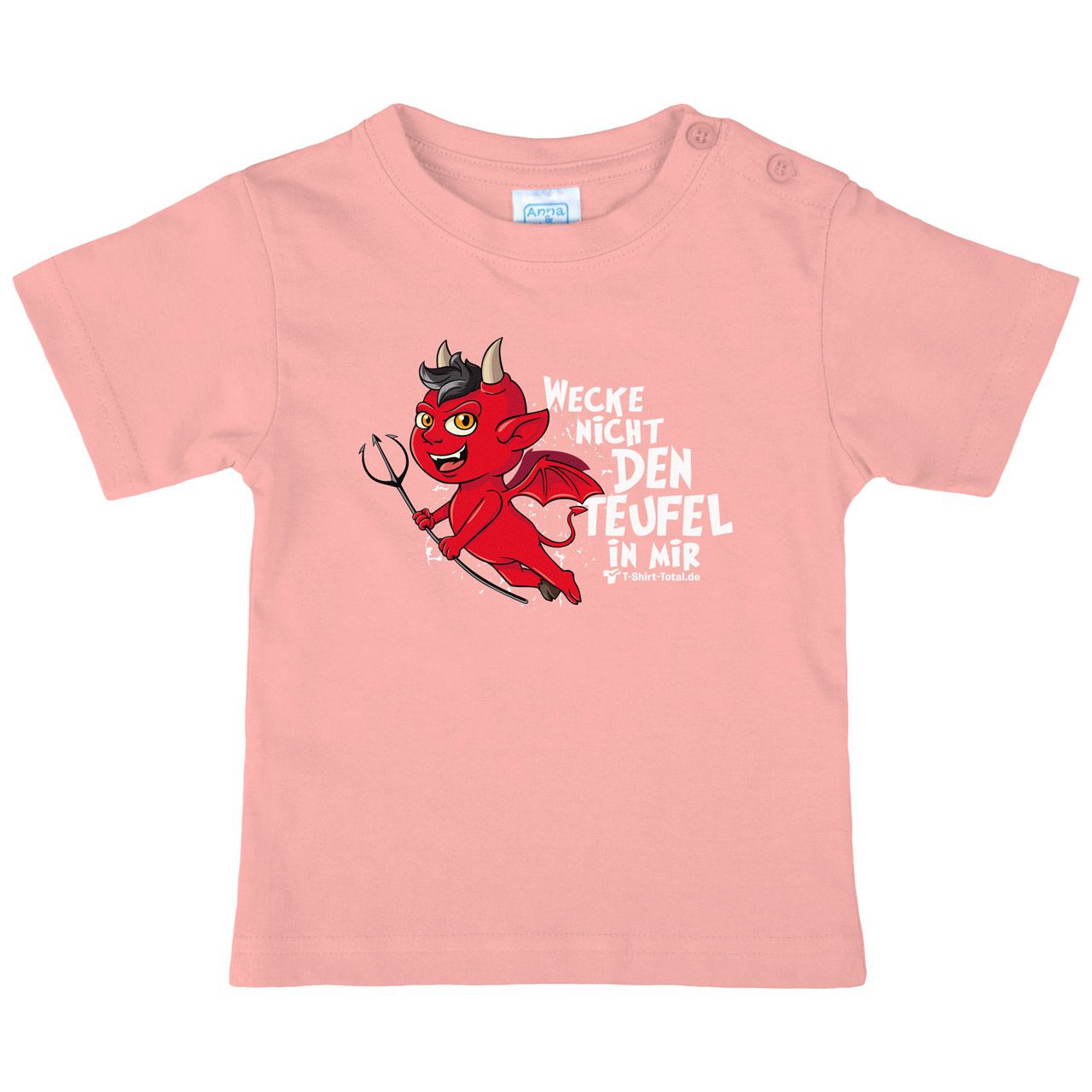 Wecke nicht den Teufel in mir Kinder T-Shirt rosa 110 / 116