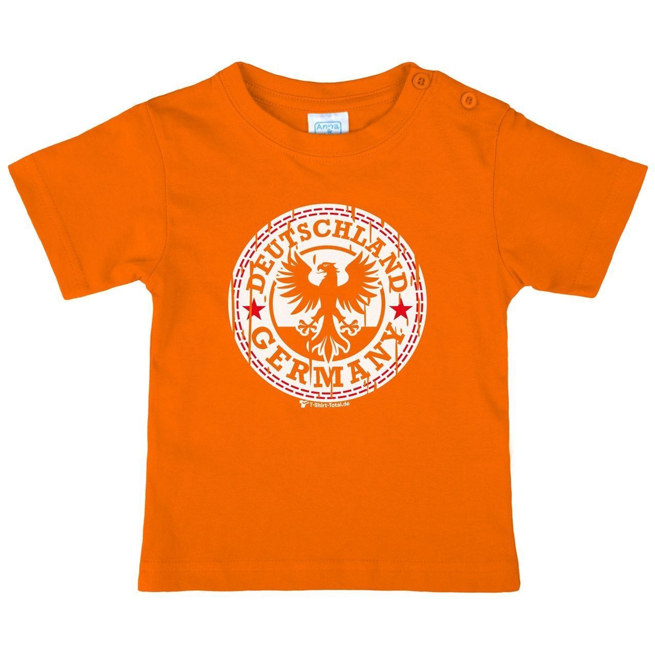 Germany Button Kinder T-Shirt orange 122 / 128