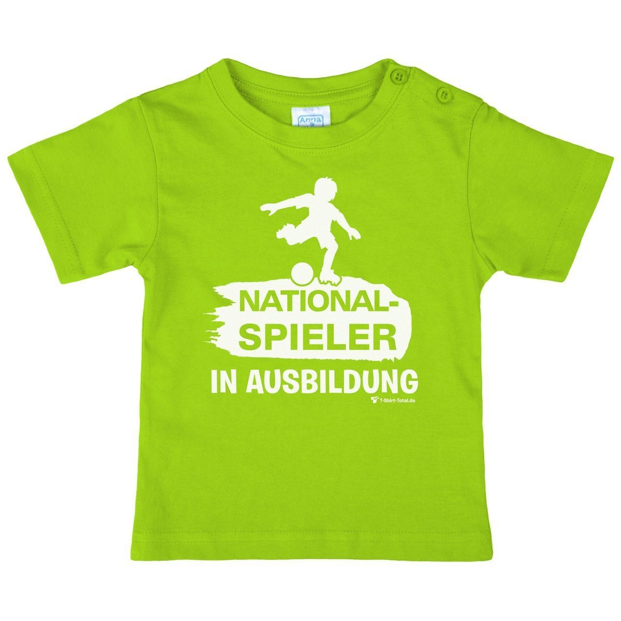 Nationalspieler in Ausbildung Kinder T-Shirt hellgrün 134 / 140