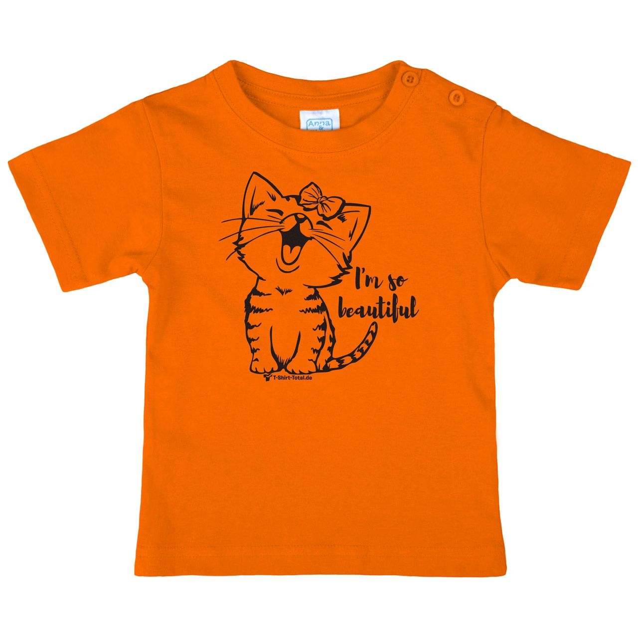 Katze beautiful Kinder T-Shirt orange 80 / 86