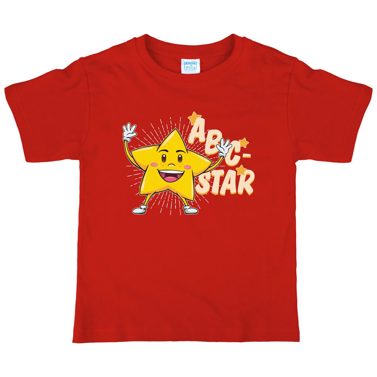 ABC Star Kinder T-Shirt rot 122 / 128