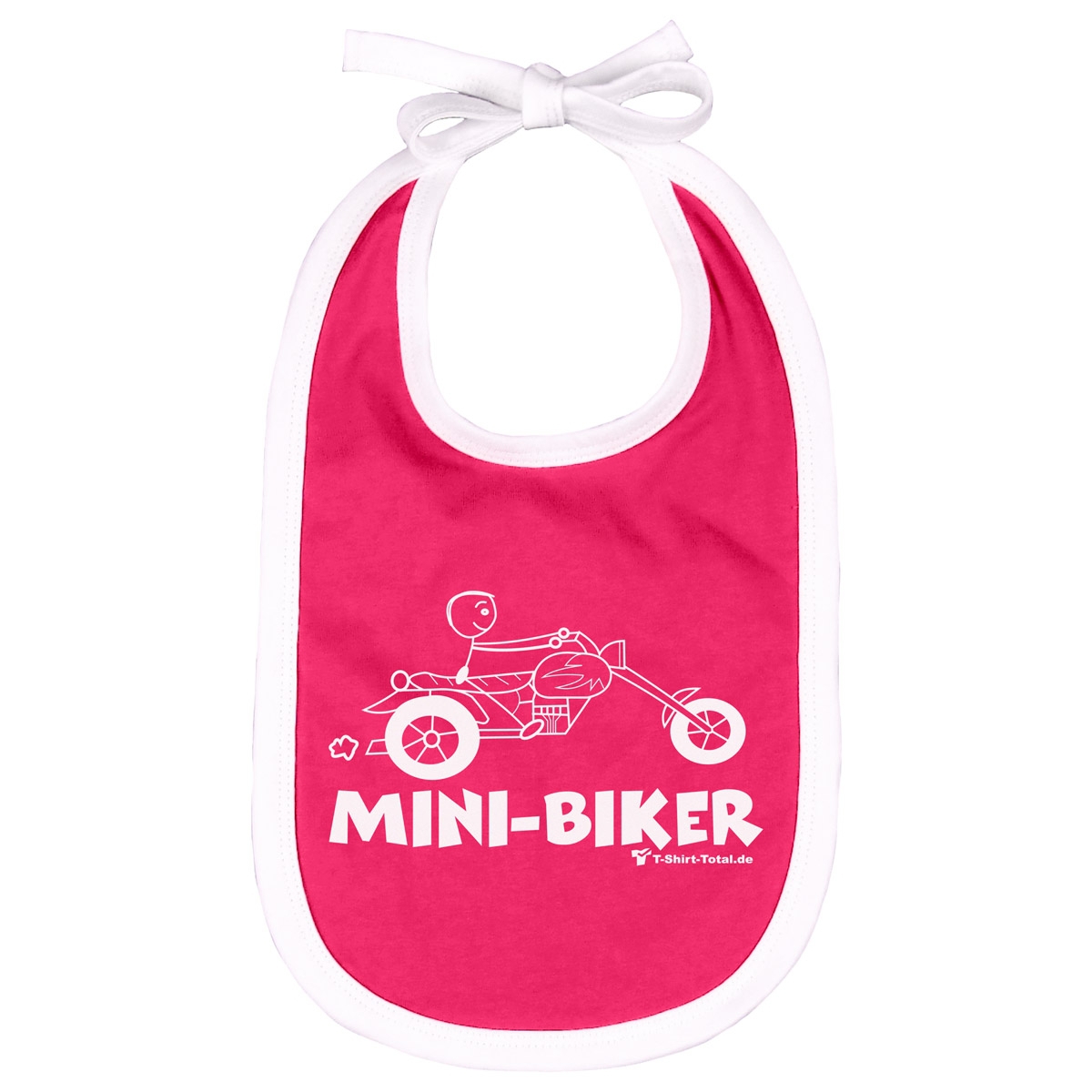 Mini Biker Lätzchen pink / weiß