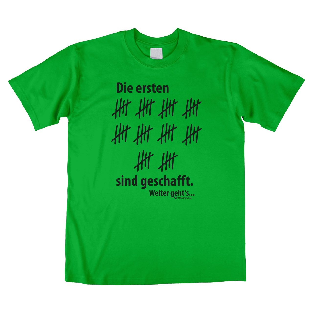 Ersten 50 geschafft Unisex T-Shirt grün Extra Large
