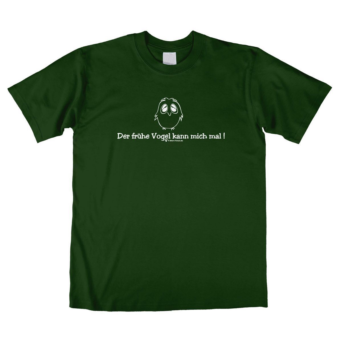 Der frühe Vogel Unisex T-Shirt dunkelgrün Large