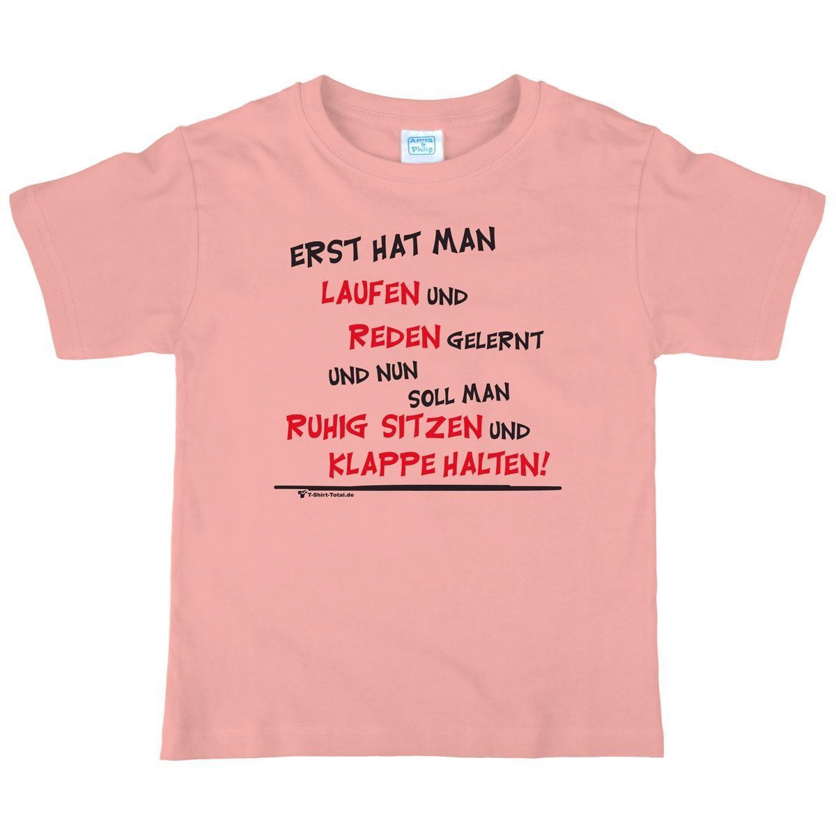 Laufen und Reden Kinder T-Shirt rosa 104