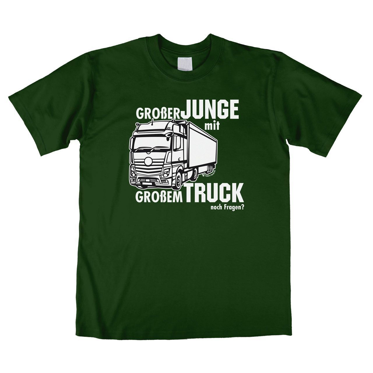 Großer Junge mit großem Truck Unisex T-Shirt dunkelgrün Extra Large