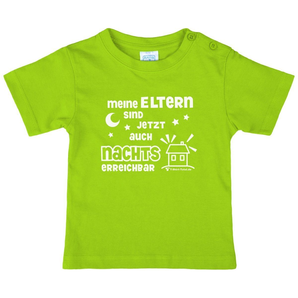 Eltern nachts erreichbar Kinder T-Shirt hellgrün 56 / 62