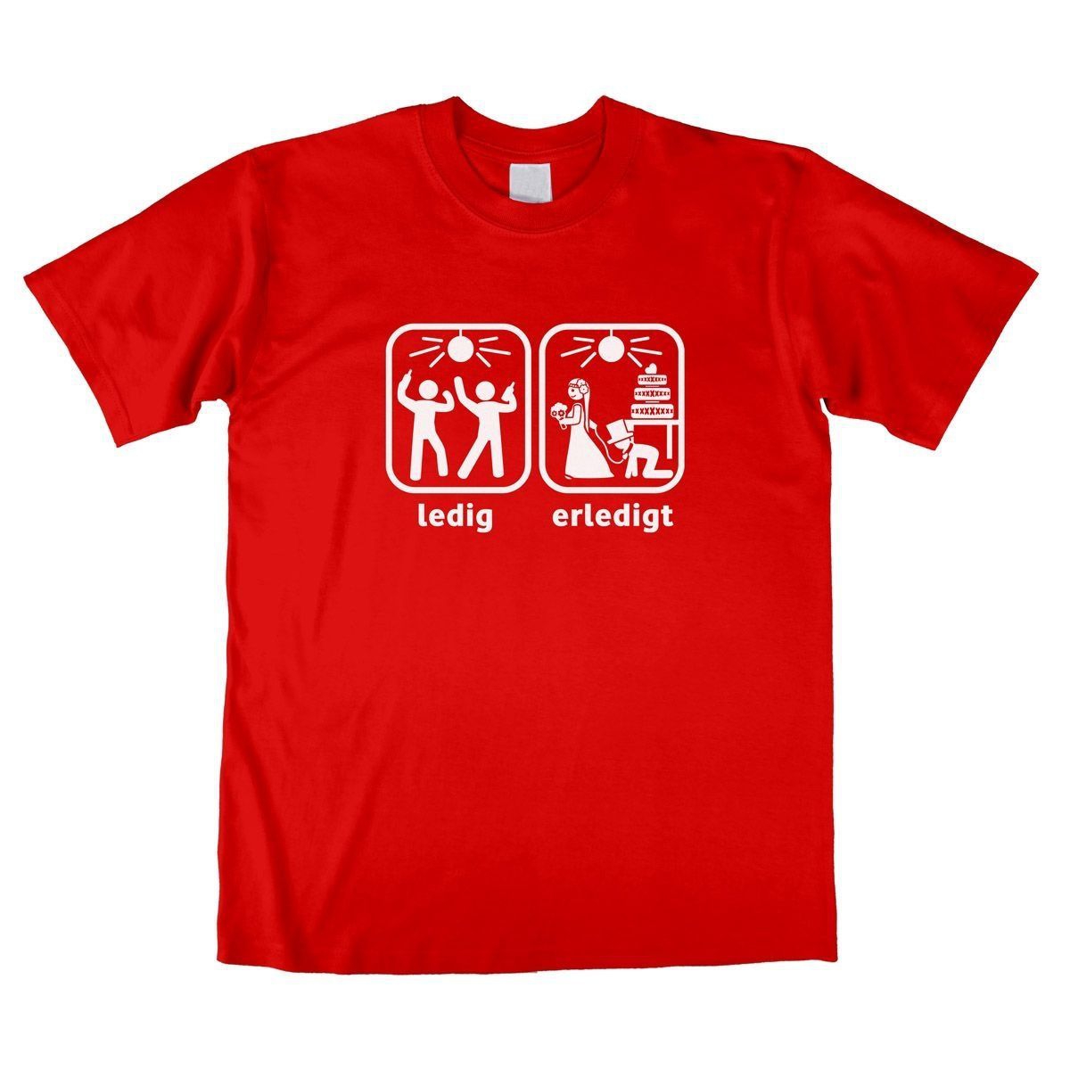 Erledigt Unisex T-Shirt rot Medium