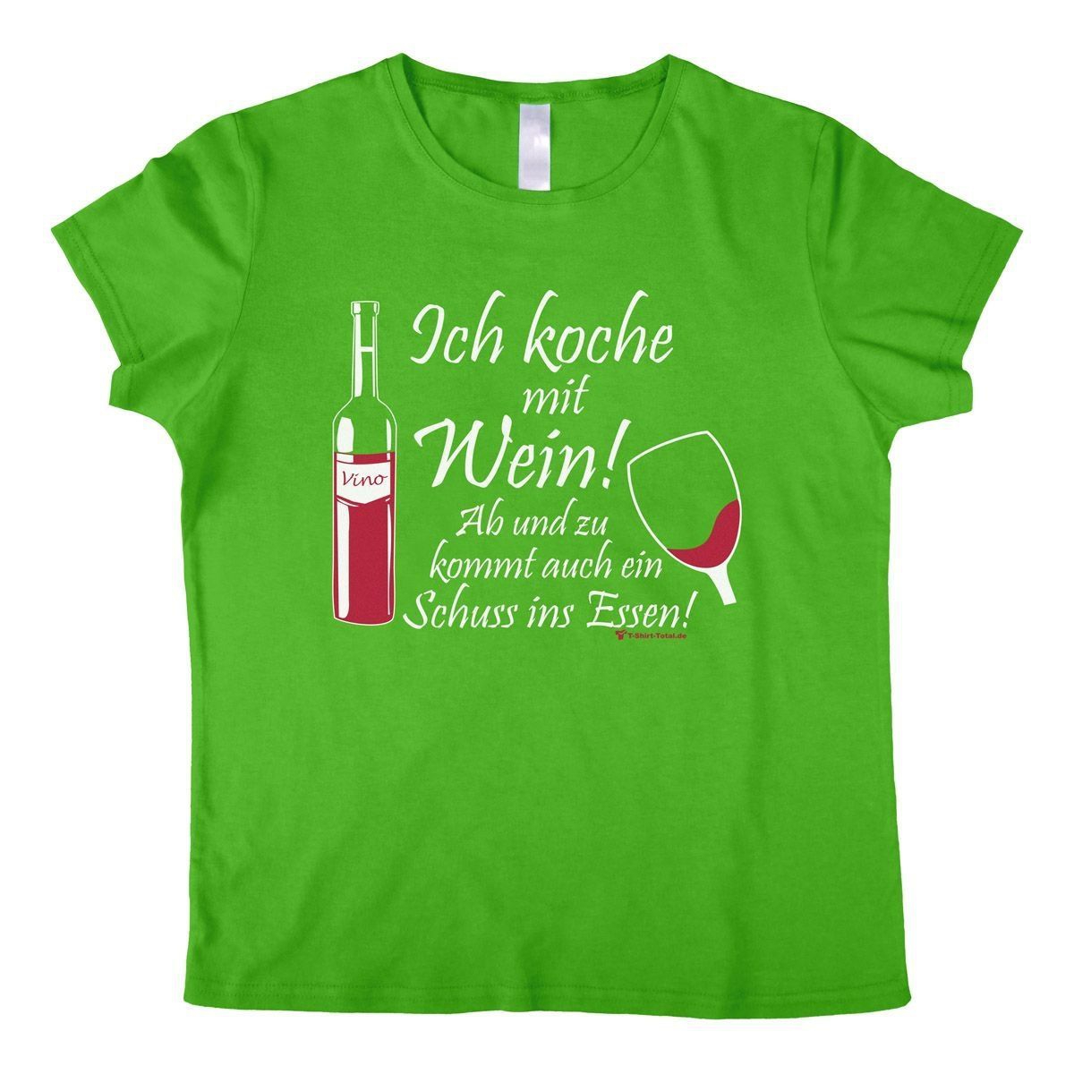 Koche mit Wein Woman T-Shirt grün Large