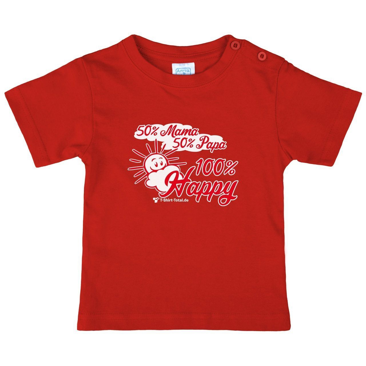 100 Prozent Happy Kinder T-Shirt rot 56 / 62