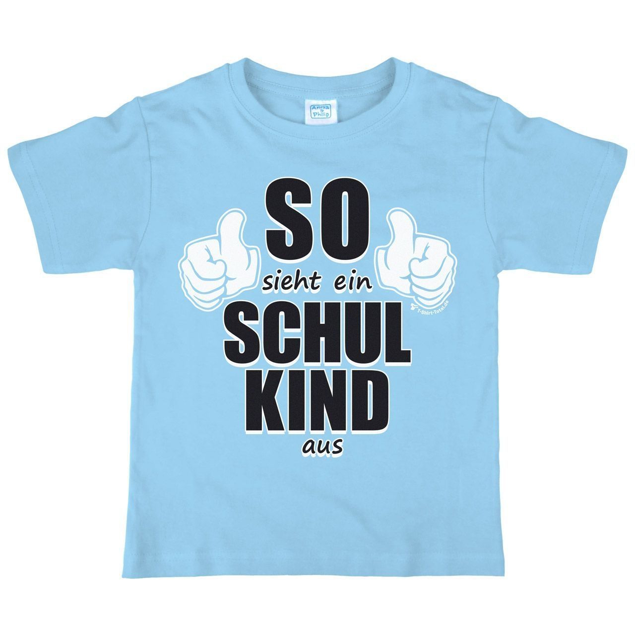 So sieht ein Schulkind aus Kinder T-Shirt hellblau 122 / 128
