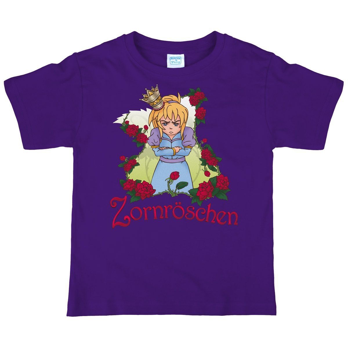 Zornröschen Kinder T-Shirt lila 122 / 128