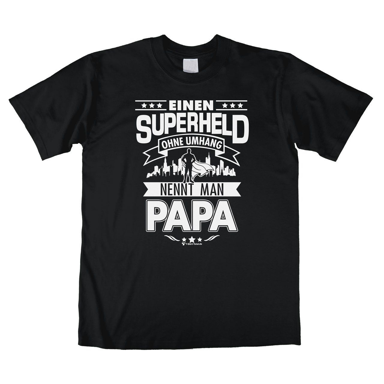 Superheld Papa Unisex T-Shirt schwarz Large