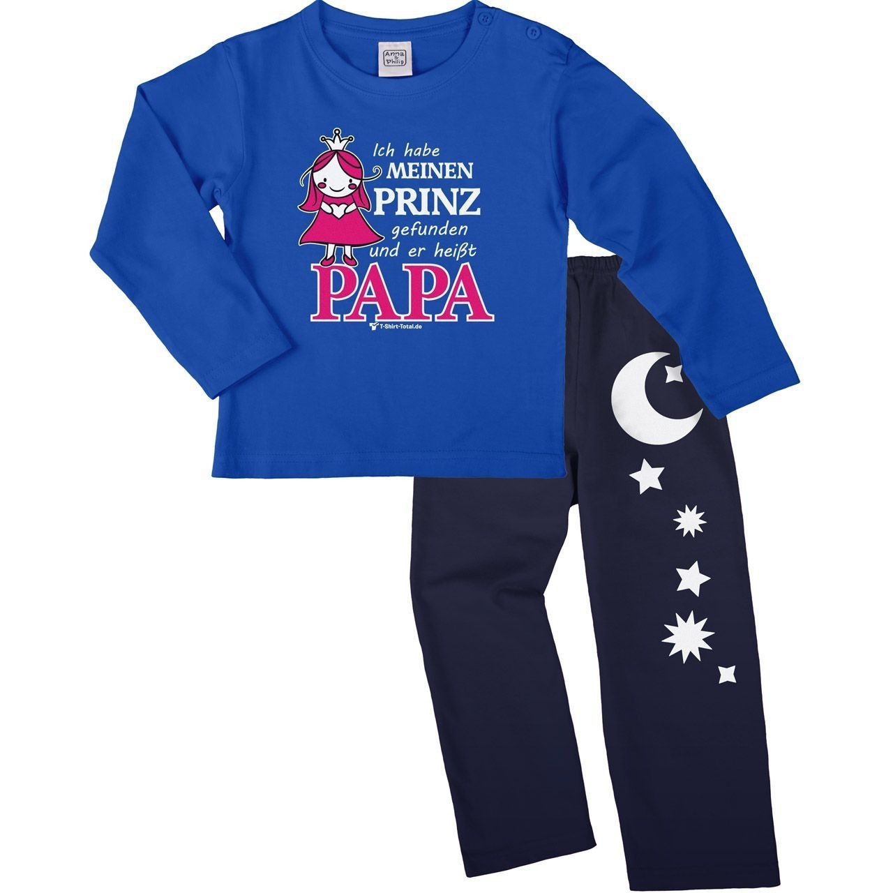 Prinz gefunden Pyjama Set royal / navy 110 / 116