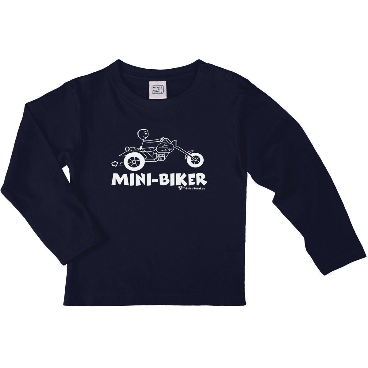 Mini Biker Kinder Langarm Shirt navy 134 / 140