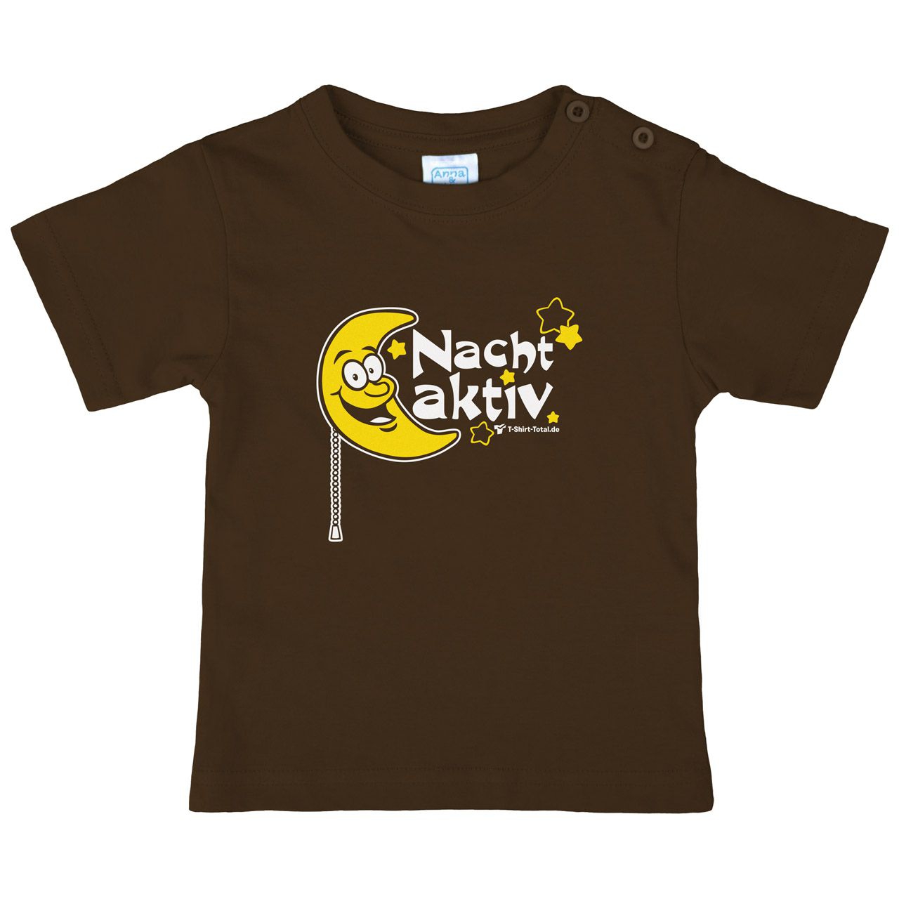 Nachtaktiv Mond Kinder T-Shirt braun 80 / 86
