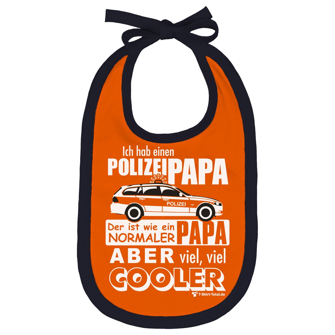 Polizei Papa Lätzchen orange / navy