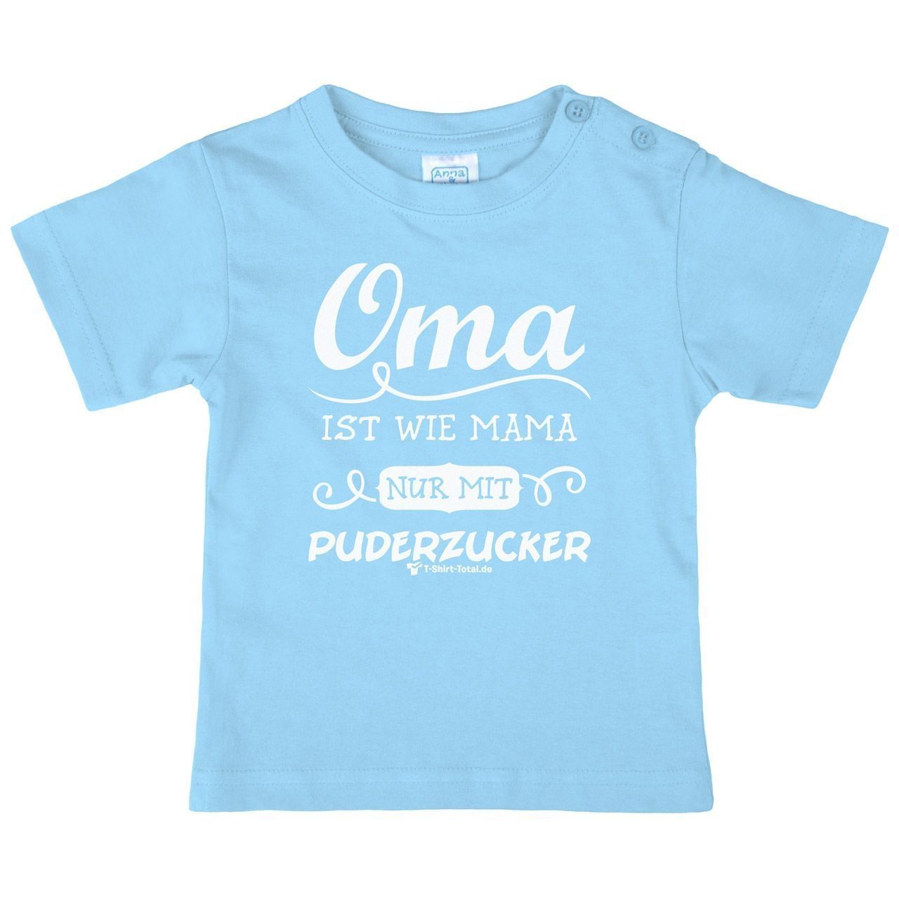 Oma Puderzucker Kinder T-Shirt hellblau 80 / 86
