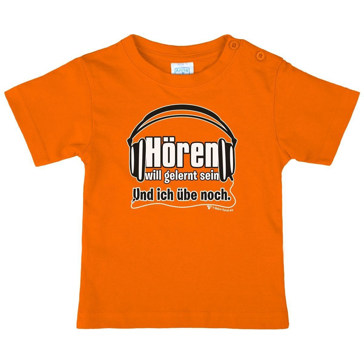 Hören will gelernt sein Kinder T-Shirt orange 104