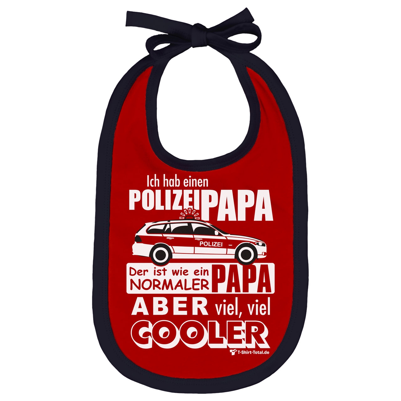 Polizei Papa Lätzchen rot / navy