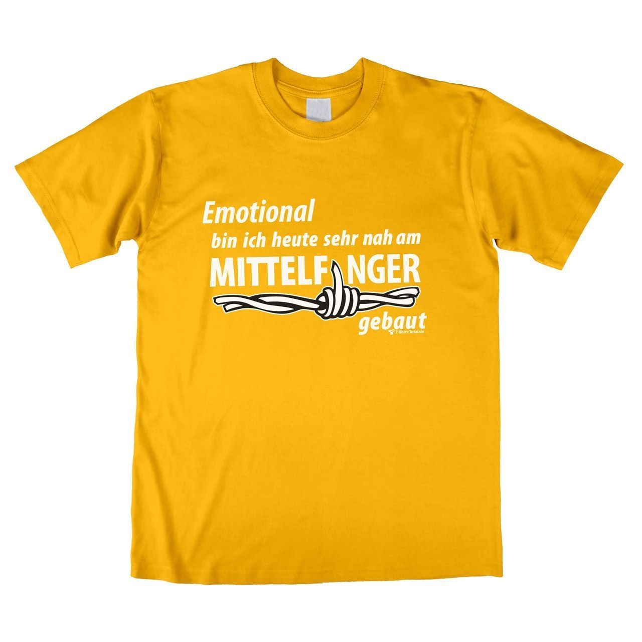 Mittelfinger Unisex T-Shirt gelb Extra Large
