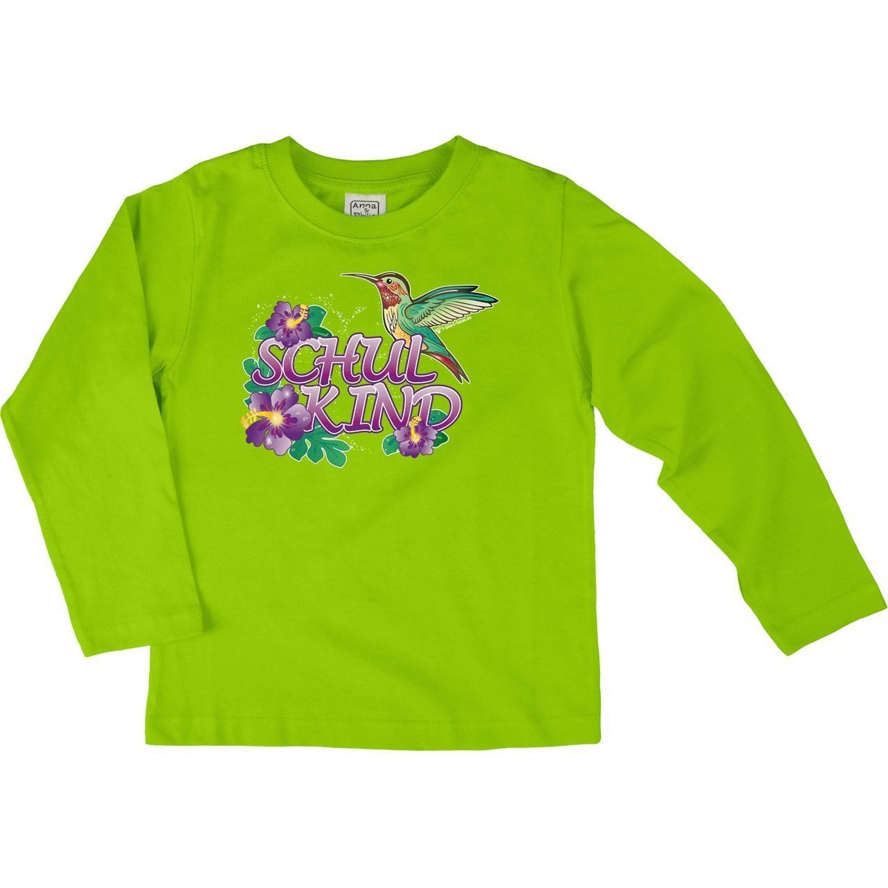 Schulkind Kolibri Kinder Langarm Shirt hellgrün 134 / 140