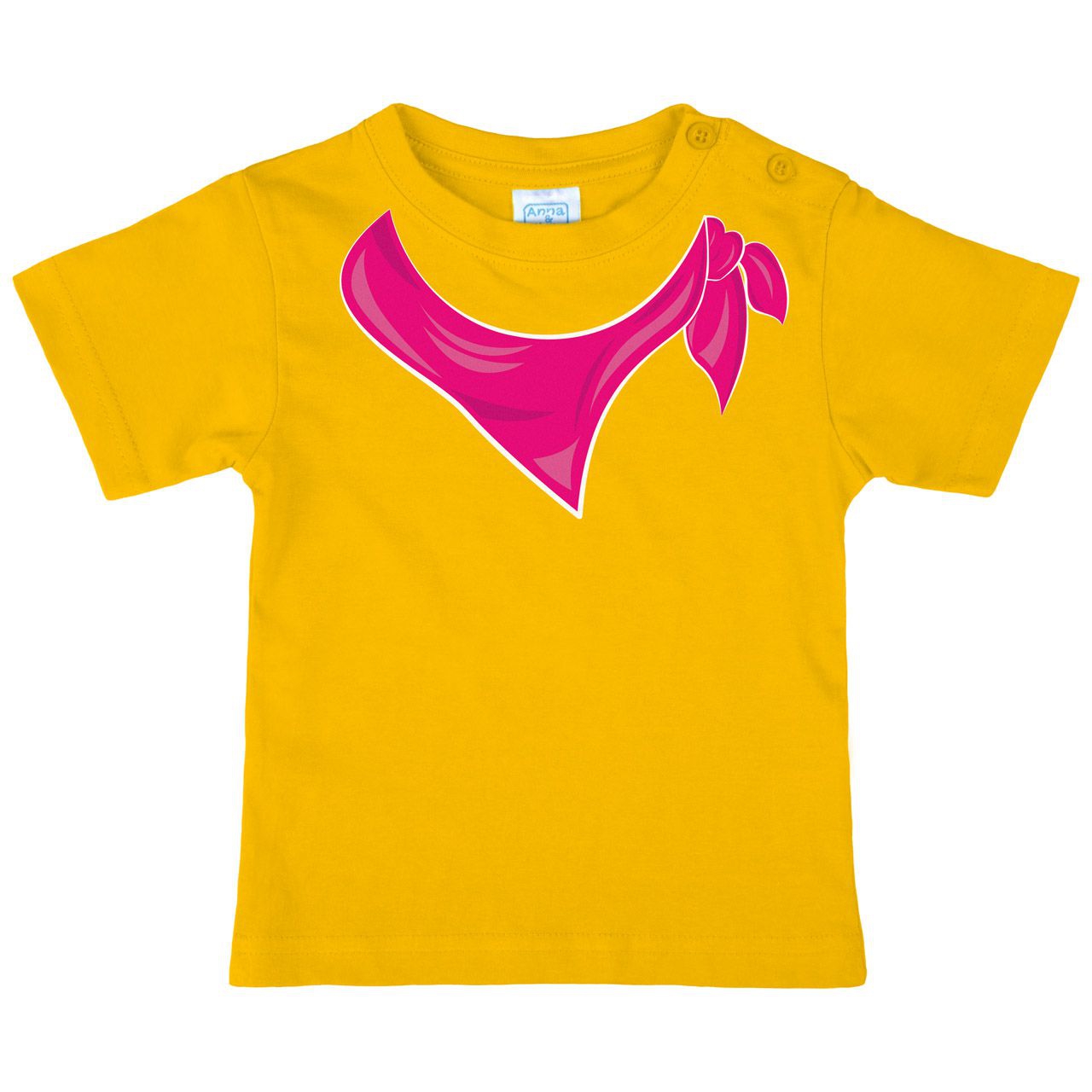 Halstuch pink Mädchen Kinder T-Shirt gelb 68 / 74