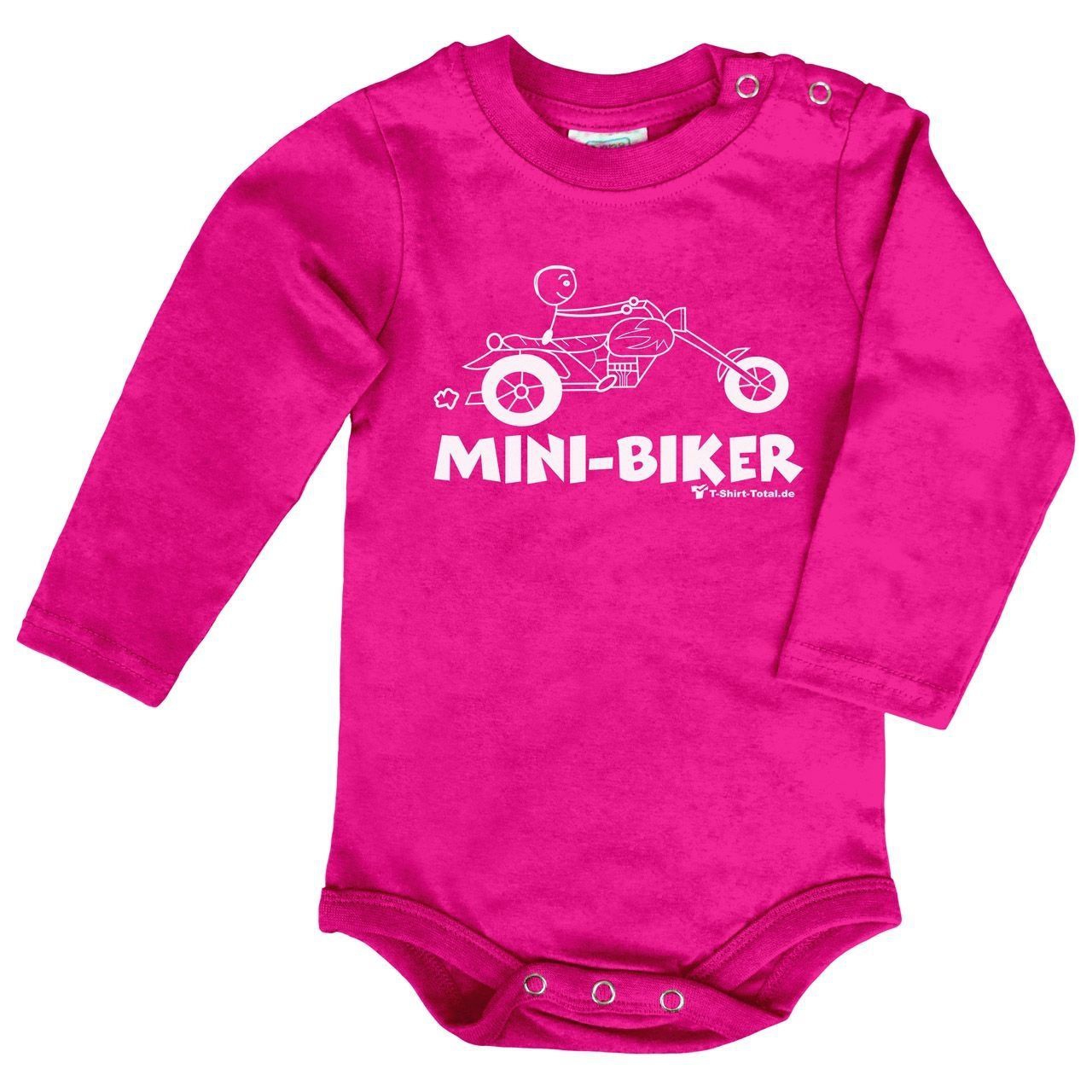Mini Biker Baby Body Langarm pink 68 / 74