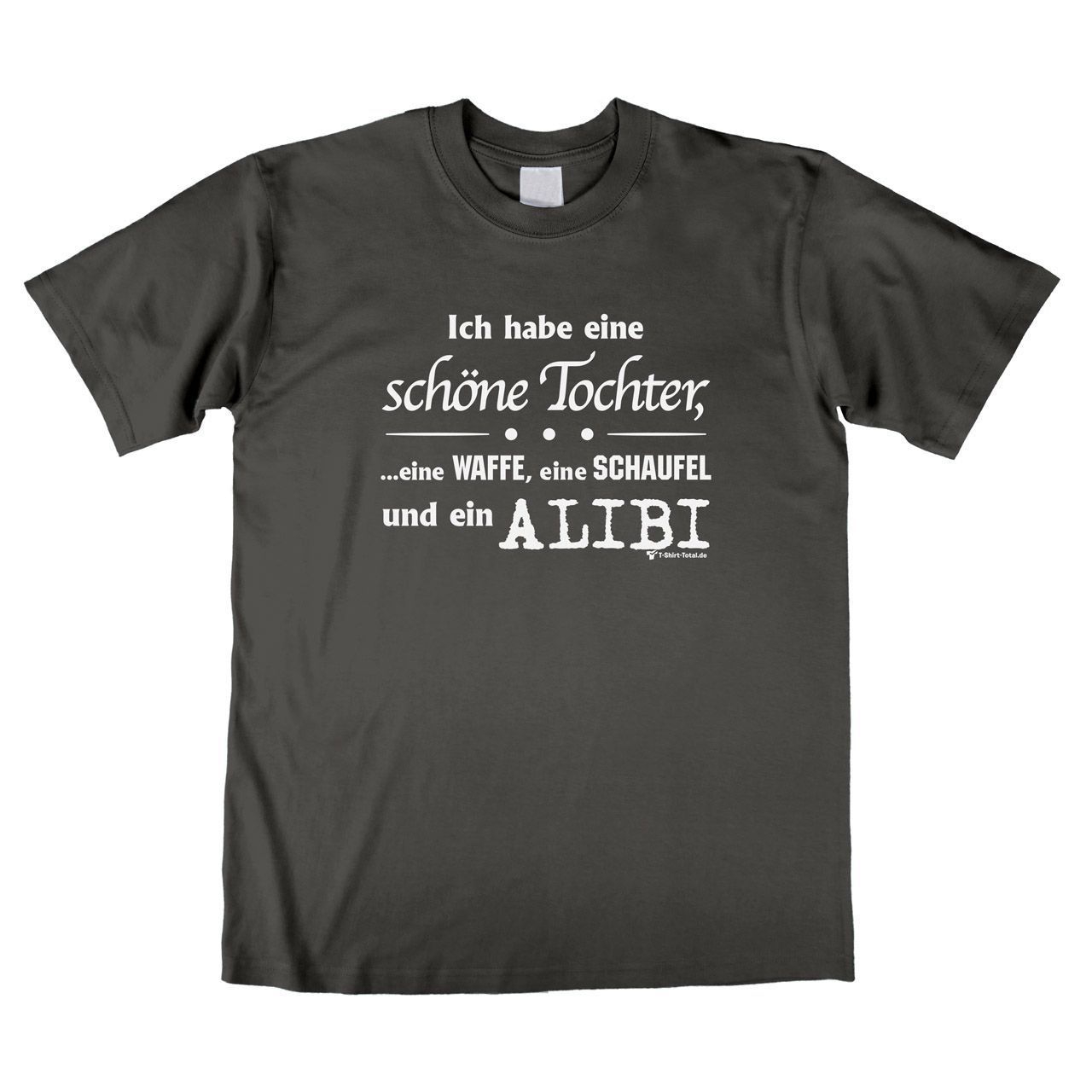 Alibi Unisex T-Shirt grau Large