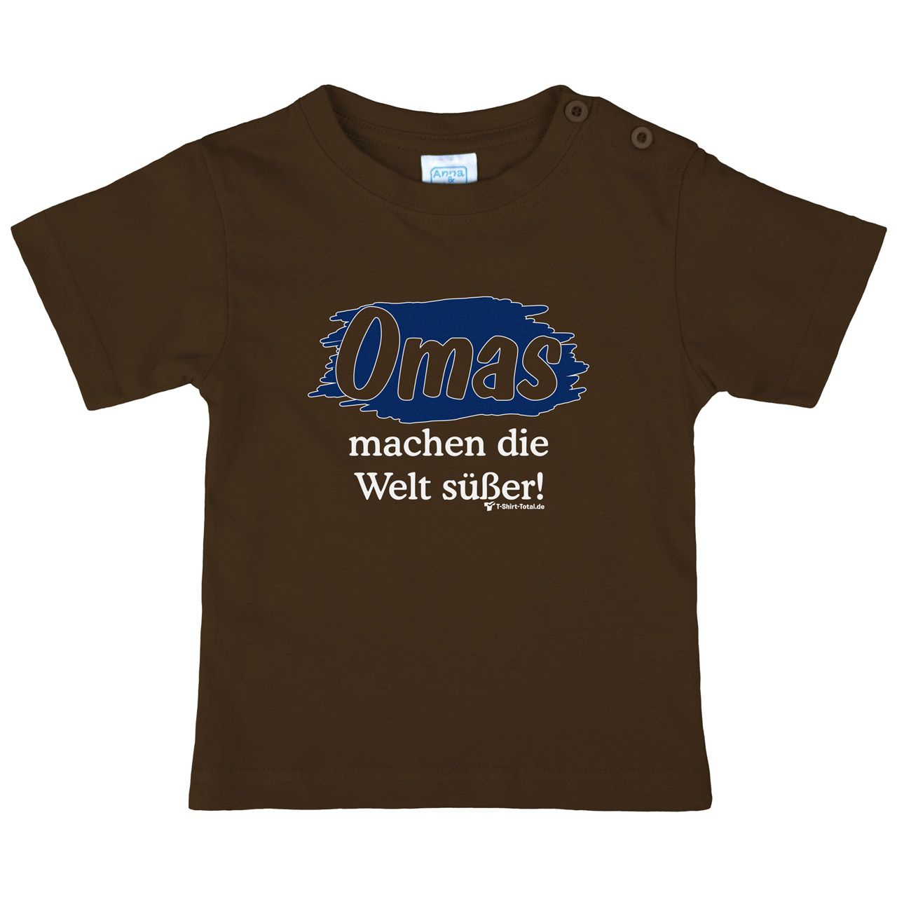Welt süßer Oma Kinder T-Shirt braun 110 / 116