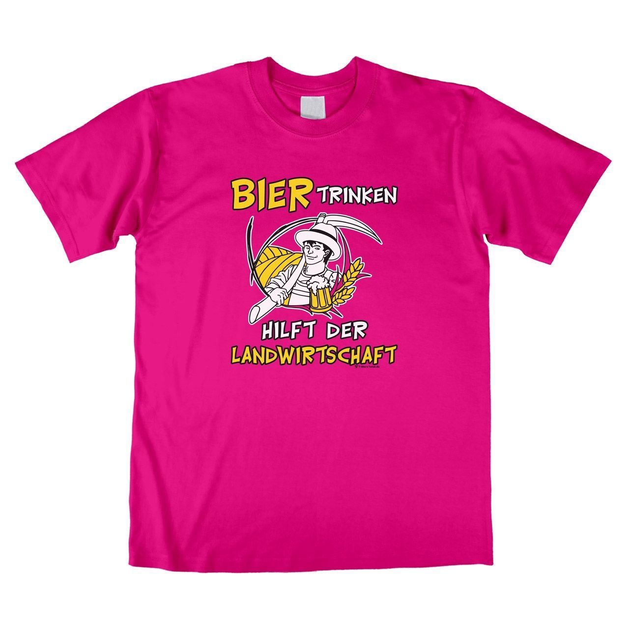 Bier hilft Unisex T-Shirt pink Extra Large