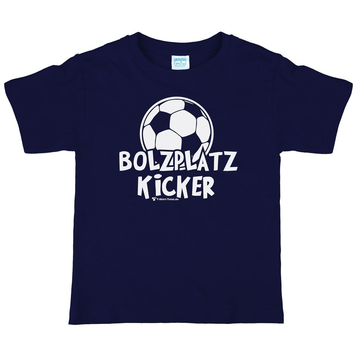 Bolzplatz Kicker Kinder T-Shirt navy 134 / 140