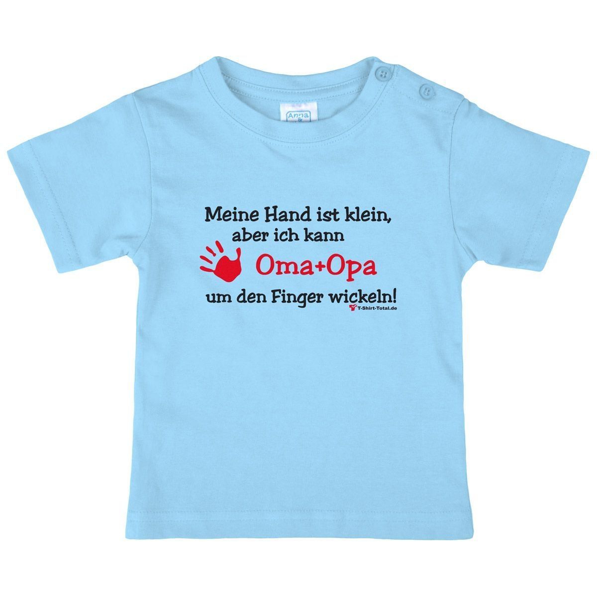 Kleine Hand Oma Opa Kinder T-Shirt hellblau 104