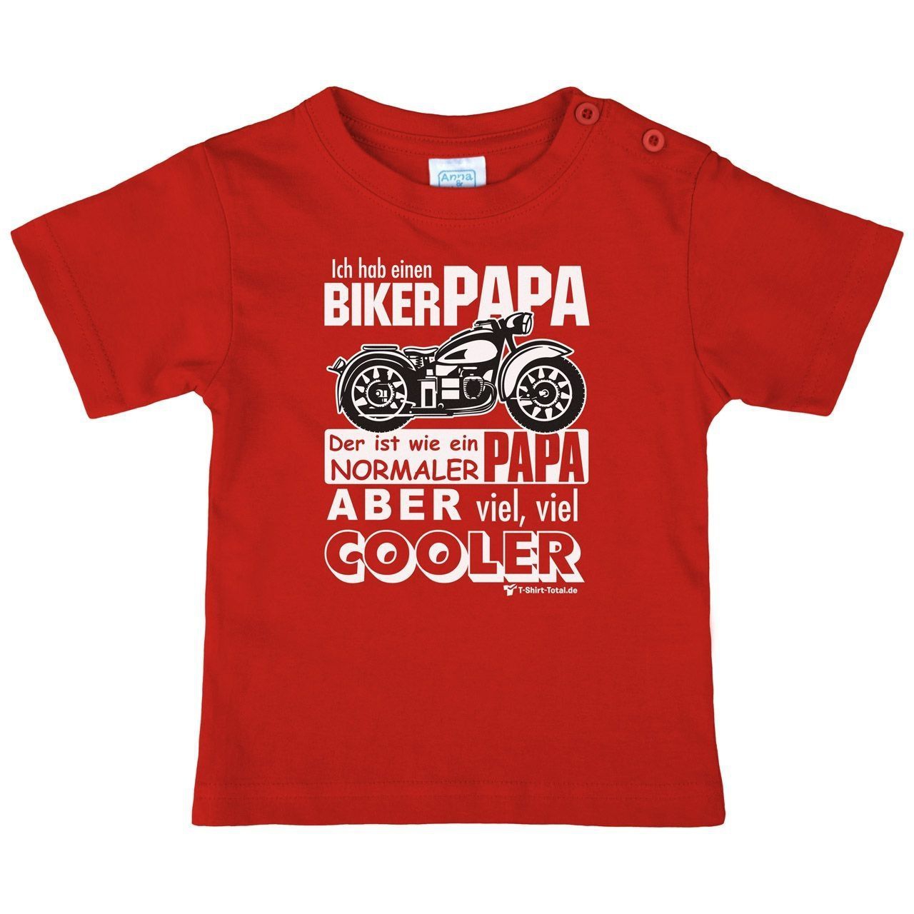 Biker Papa Kinder T-Shirt rot 80 / 86