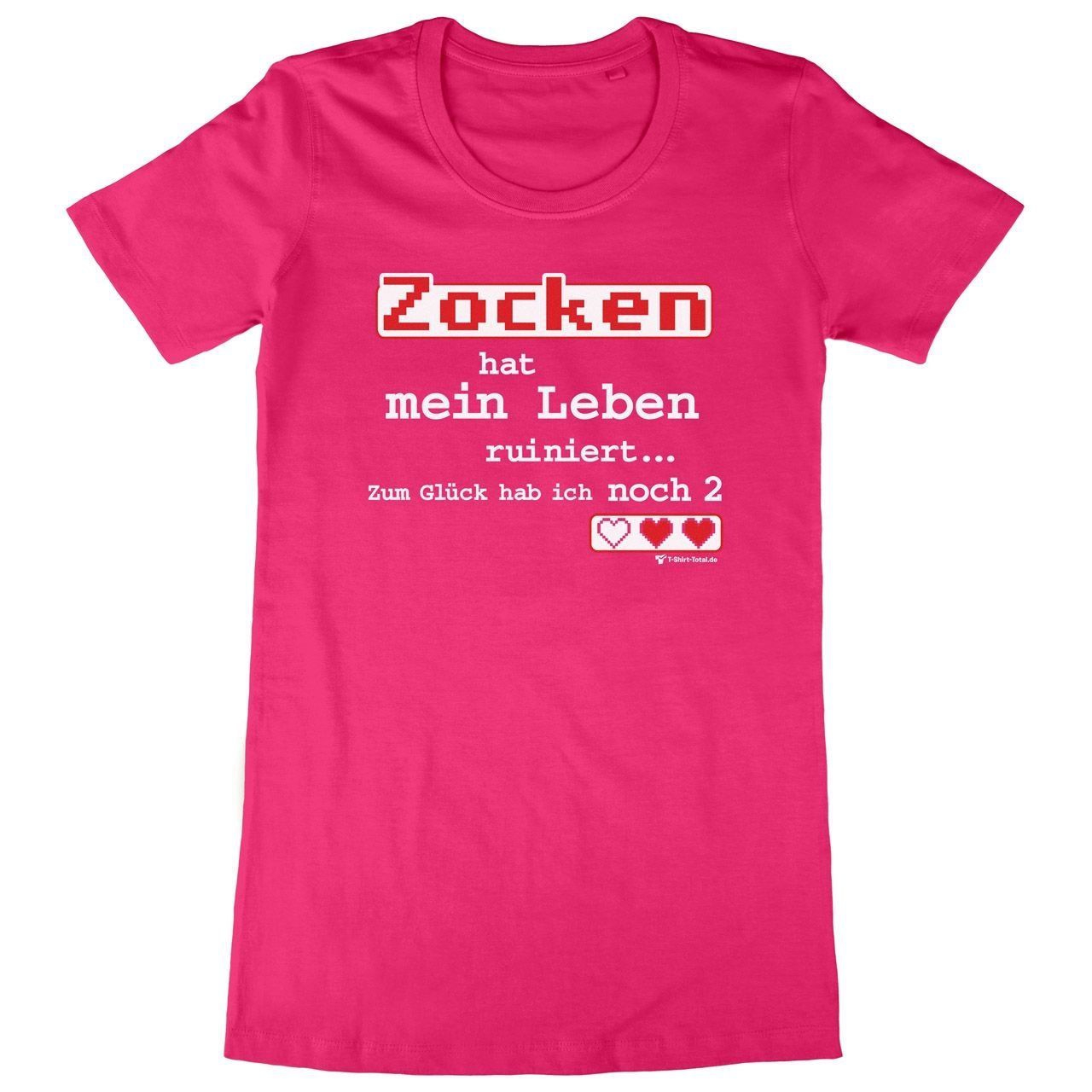 Zocken ruiniert Woman Long Shirt pink Extra Large