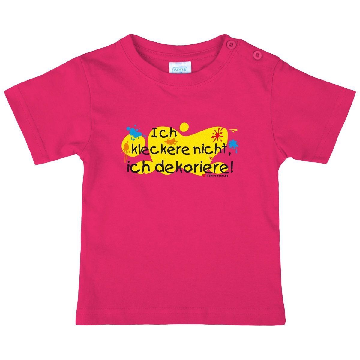Kleckere nicht Kinder T-Shirt pink 80 / 86