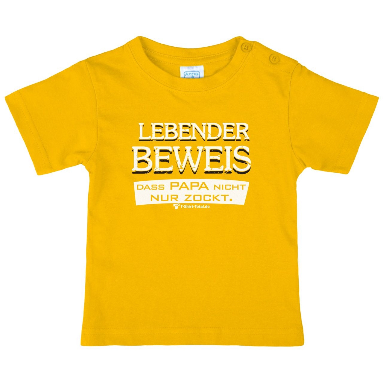 Lebender Beweis Kinder T-Shirt gelb 56 / 62